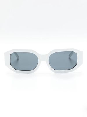 Linda Farrow x The Attico Blake rectangle-frame sunglasses - White