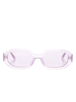 Linda Farrow x The Attico Irene geometric-frame sunglasses - Purple