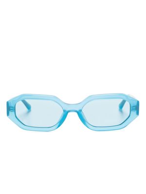 Linda Farrow x The Attico Irene geometric sunglasses - Blue