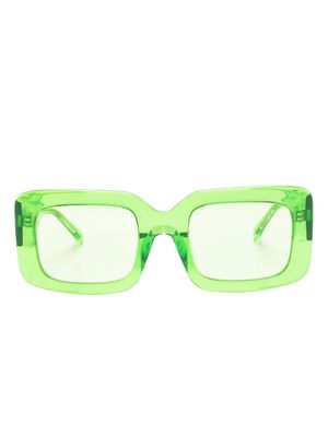 Linda Farrow x The Attico Jorja rectangular sunglasses - Green