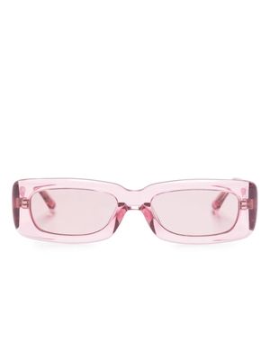 Linda Farrow x The Attico Mini Marfa rectangle-frame sunglasses - Pink