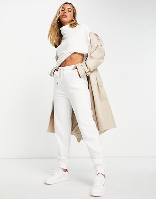 Lindex Jo cotton fleece sweatpants in off white