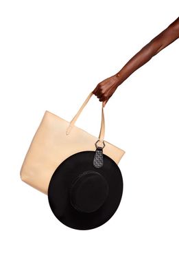 Lindsay Albanese TOPTOTE Leather Hat Holder in Black/Brushed Gold