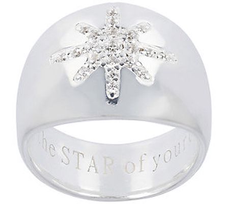 Linea by Louis Dell'Olio Pave Star Band Ring, S terling Silver