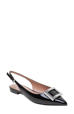 Linea Paolo Delica Slingback Pointed Toe Flat in Black