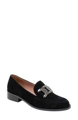 Linea Paolo Melise Chain Loafer in Black Suede