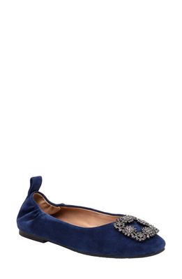 Linea Paolo Minax Embellished Ballet Flat in Navy