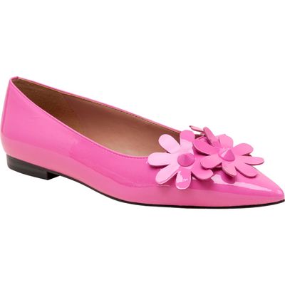 Linea Paolo Narcisus Pointed Toe Flat in Magenta Patent