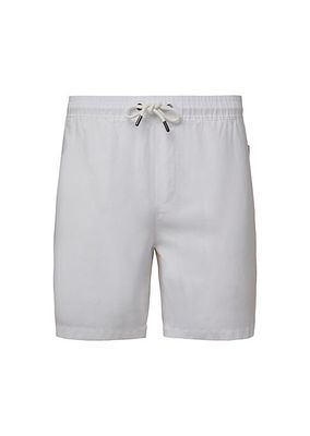 Linen-Blend Drawstring Shorts
