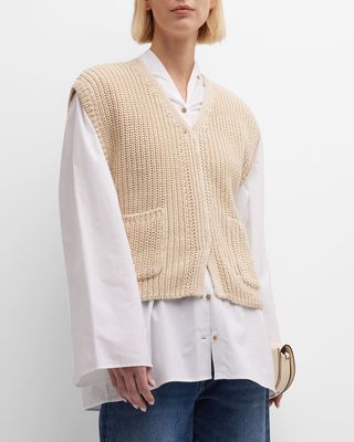 Linen Cotton Knit Vest