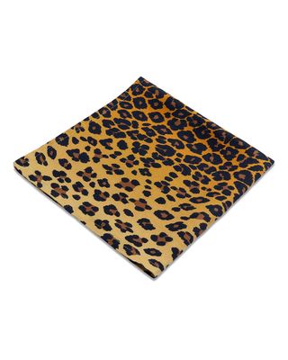Linen Sateen Leopard Napkins, Set of 4