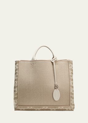 Linen Shopping Tote Bag