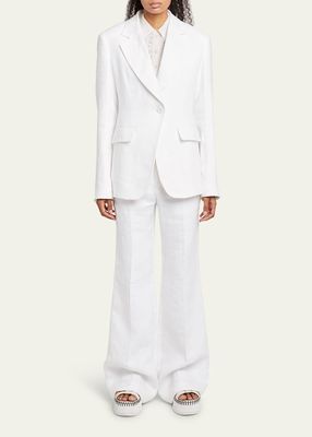 Linen Single-Breasted Jacket