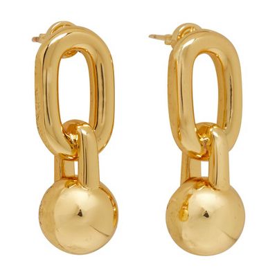 Link ball drop earrings