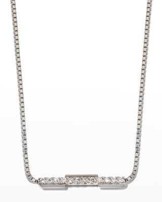 Link to Love Necklace in 18k White Gold and Diamonds