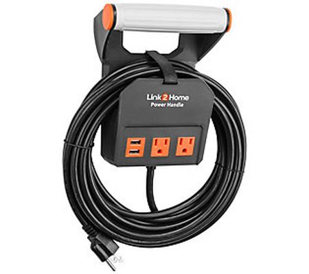 Link2Home Portable Power Handle 20ft. Extension Cord