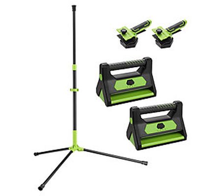 Link2Home Two 30W LED Rechargeable Work Lights W/Tripod
