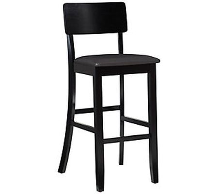 Linon Home Contemporary Kitchen Bar Stool W/Bac k & Padded Seat