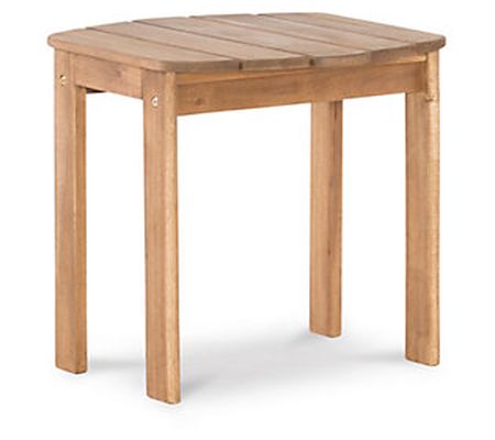 Linon Home Indoor/Outdoor Teak Adirondack End T able