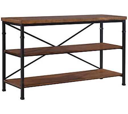 Linon Home Industrial Style Avery TV Stand W 2 torage Shelves