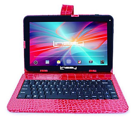 Linsay 10" Android 12 Tablet w/ Croc-Style Keyb oard