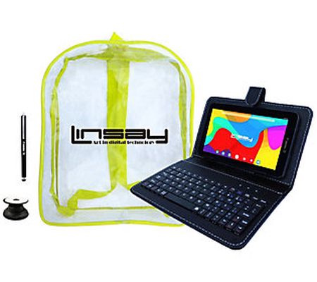 Linsay 7" 2GB RAM 32GB Tablet w/ Keyboard, Back pack & More