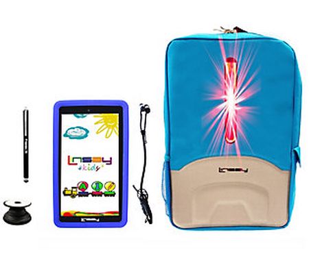 Linsay 7" 2GB RAM 32GB Tablet w/ Kids, LED Back pack, Earphones