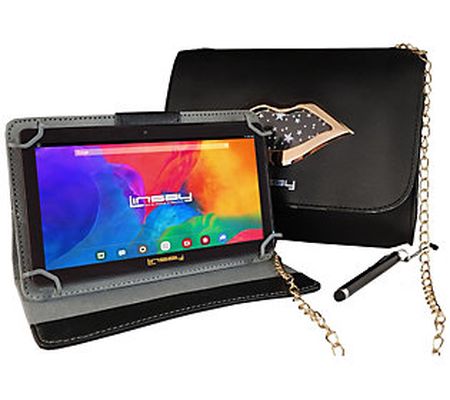 Linsay 7" 2GB RAM 32GB Tablet with Case, Fashio n Handbag & Pen