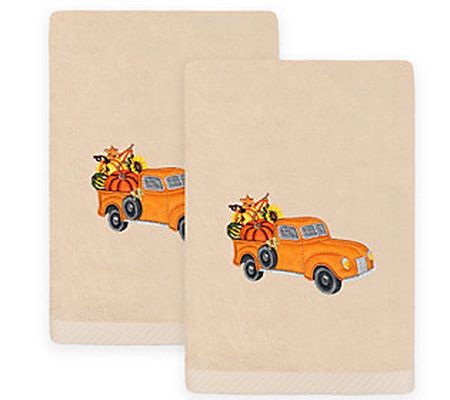 Linum Home Textiles Autumn Truck - Embroidered Luxury Towels