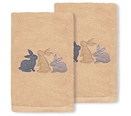 Linum Home Textiles Bunny Row - Embroidered 2-P c Hand Towels