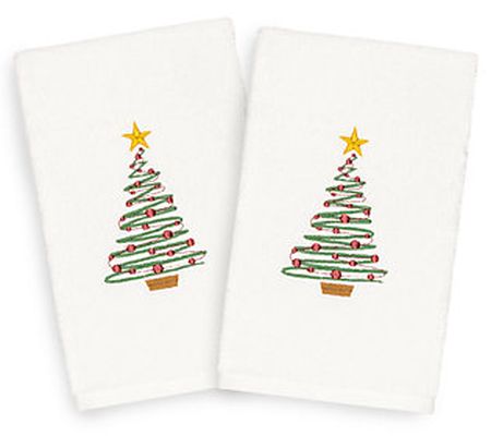 Linum Home Textiles Christmas Tree 2-Piece Hand Towels