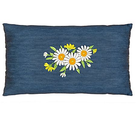 Linum Home Textiles Daisy Denim Pillow Cover