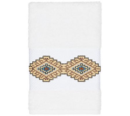 Linum Home Textiles Gianna Embellished Hand Tow el