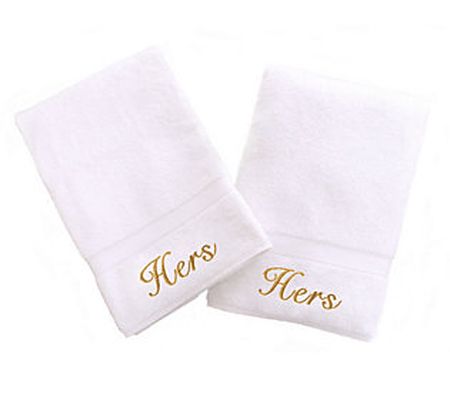 Linum Home Textiles "Hers" and "Hers" 2-Piece H and Towels