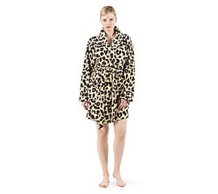 Linum Home Textiles Leopard Prin t Bathrobe