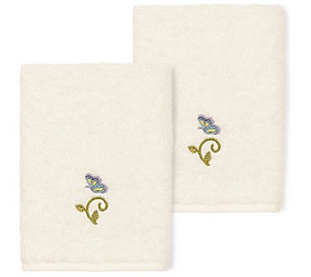 Linum Home Textiles Rebecca 2PC Embellished Was hcloth Set