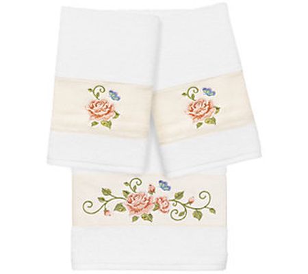 Linum Home Textiles Rebecca 3PC Embellished Tow el Set