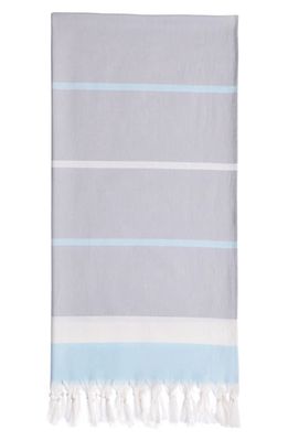 Linum Home Textiles 'Seaside Fun' Turkish Pestemal Towel in Grey