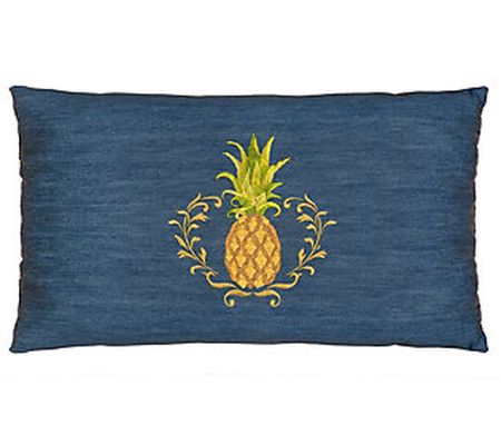 Linum Home Textiles Welcome Denim Pillow Cover