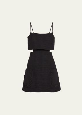 Linzy Square-Neck Cutout Mini Dress