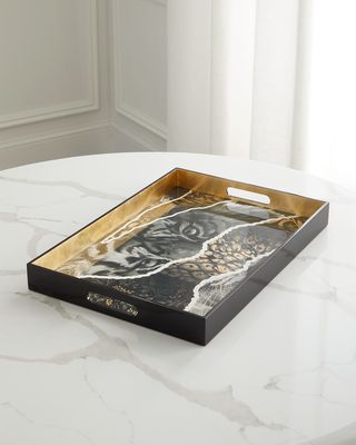 Lion Lacquer Rectangle Tray