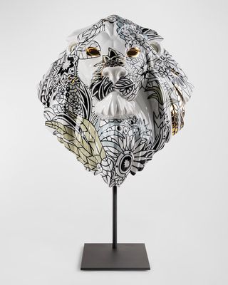 Lion Mask Wild Nature Sculpture
