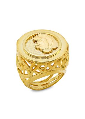 Lioness 14K-Gold-Plated Cocktail Ring