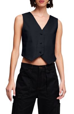LIONESS Gisele Crop Vest in Onyx