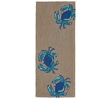 Liora Manne Frontporch 24" x 60" Crabs Rug