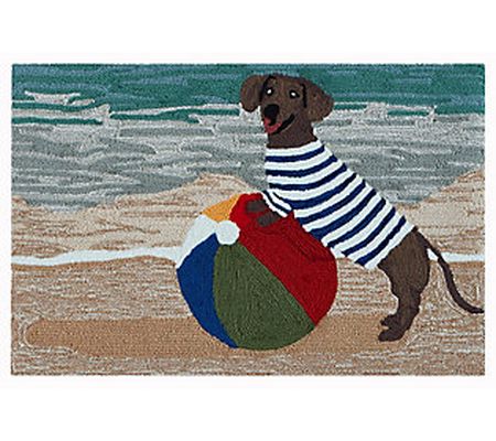 Liora Manne Frontporch Coastal Dog In-Out Rug O cean 24" x 36"