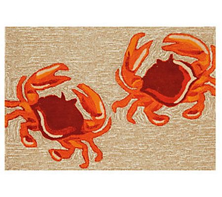 Liora Manne Frontporch Crabs Rug Natural 24" x 36"