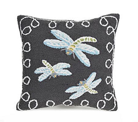 Liora Manne Frontporch Dragonfly In/Out Midnigh t 18" x 18"