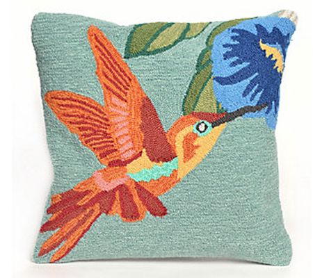 Liora Manne Frontporch Hummingbird In/Out Pillo w Sky 18" x 18"