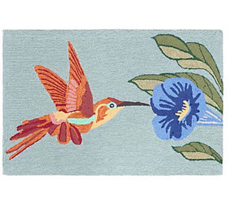 Liora Manne Frontporch Hummingbird In/Out Rug S ky 20" x 30"